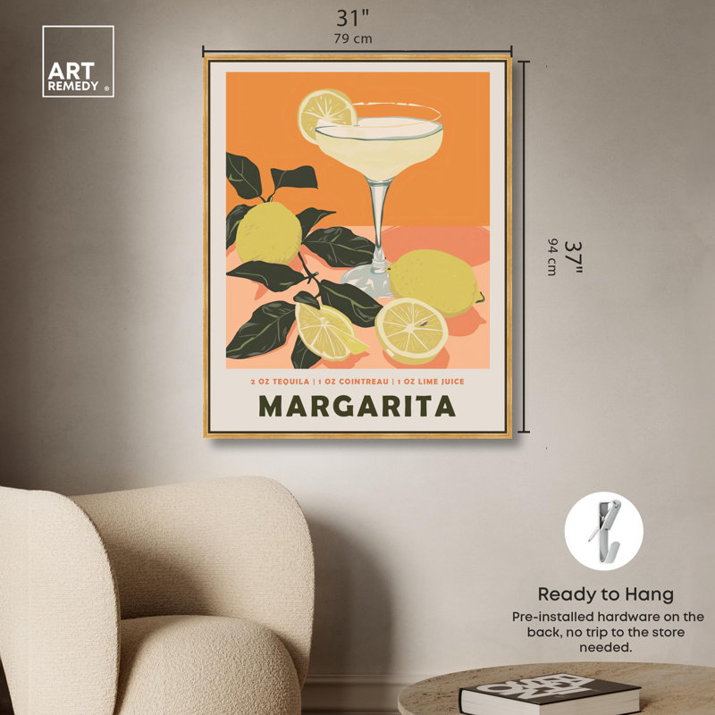 Margarita, Cadre doré, H 37 po x l 31 po x P 1,8 po