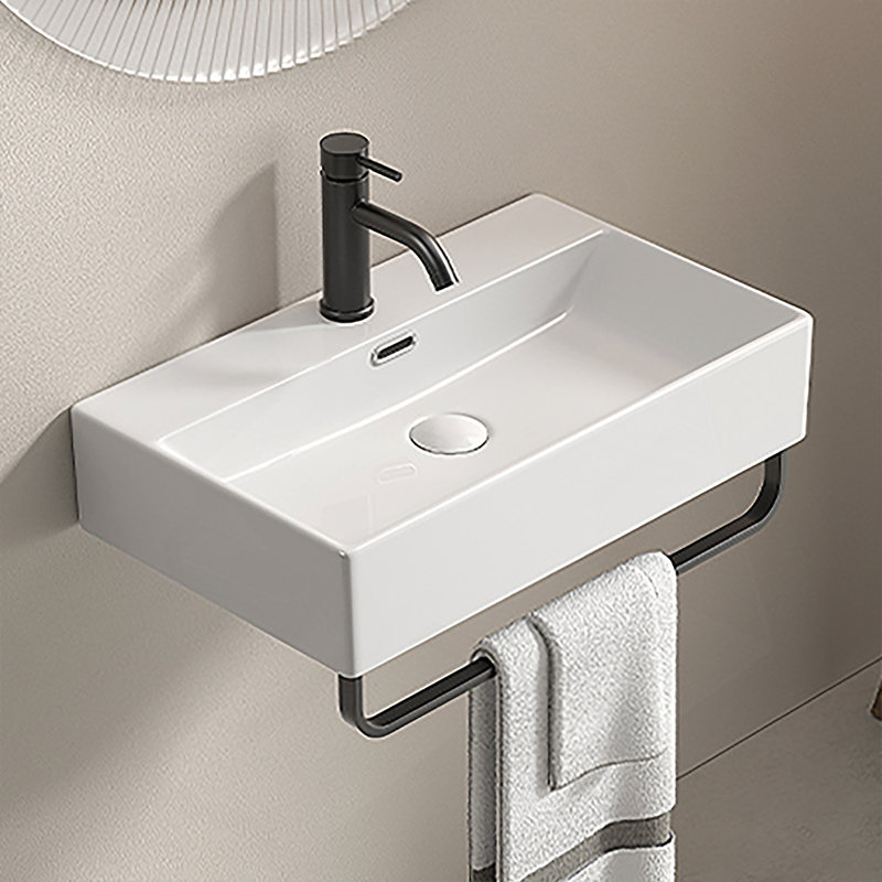 Vessel Sink, Small Vessel Sink With Towel Rack For Bathrooms
