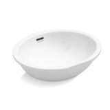 Perfect Under-Mount Basin, Soft Oval with Overflow, Glazed