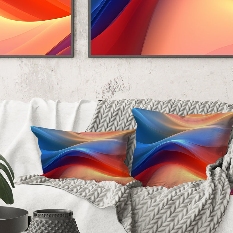 Coussin Orange Fractal Fluidité II - Fractals