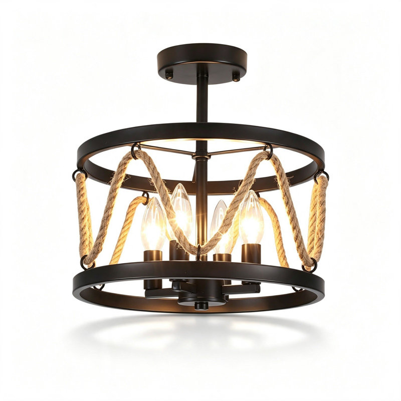 4 - Light Matte Black Pendant
