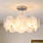 6 - Light Murano Cloud Glass semi - Flush Mount Ceiling Light