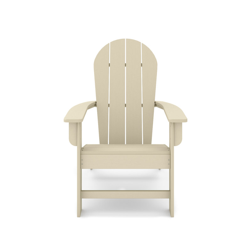 Adirondack Chair – Premium HDPE Poly Lumber For Pool, Patio, And Garden Elegance, Beige