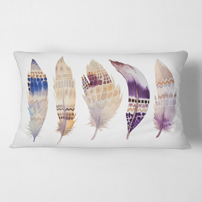 Housse et insert de coussin rectangulaire en plumes