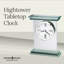 Hightower Analog Crystal Quartz Alarm Tabletop Clock in Clear