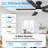 42" 5 - Blade Smart Outdoor Indoor Black Ceiling Fan with LED Lights, Remote, Voice Control via Alexa, Dimmable, Quite DC Motor-1201958903-1201958890