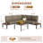 Lovene 5-Person Outdoor Sectional Seating Group with Removable Cushions-1781365948