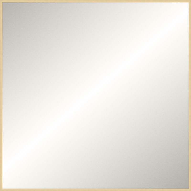 Floater 2 Solid Wood Mirror, Square, 37.25" x 37.25", Champagne
