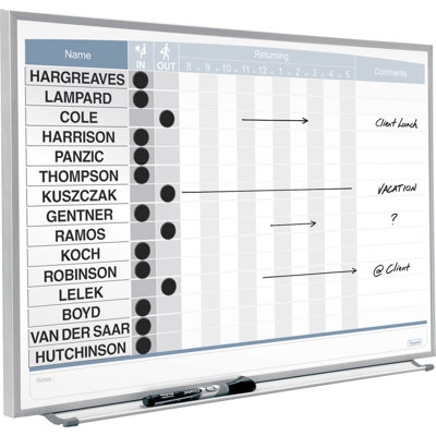 Tableau d’effacement à fixation murale magnétique Matrix