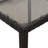  Bistro Set Black PE Rattan Medium Adjustable Footrests