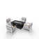 Rizqinofa Rectangular 4 - Person 58" Long Fire Pit Table Dining Set With Cushions