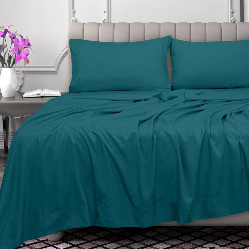 Royale Linens 300 Thread Count 100% Long Staple Combed Cotton Flat Sheet - Super Soft - Top Sheets - Flat Sheet Sold Separately - Breathable, Cool & Crisp Percale Sheets Only