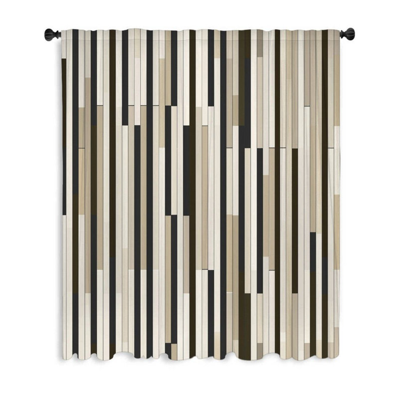 Rideau transparent en polyester Chikao, L 50 po x L 96 po