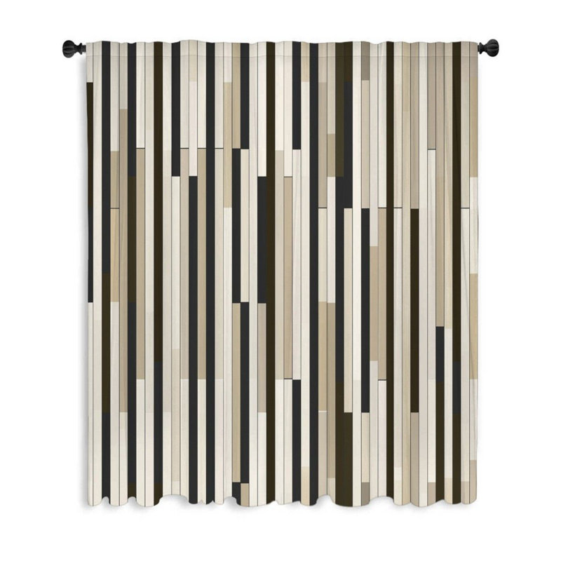 Rideau transparent en polyester Chikao, L 50 po x L 84 po