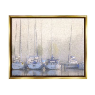 Art mural sur toile flottant, "Docked voiliers" par Steve Hunziker