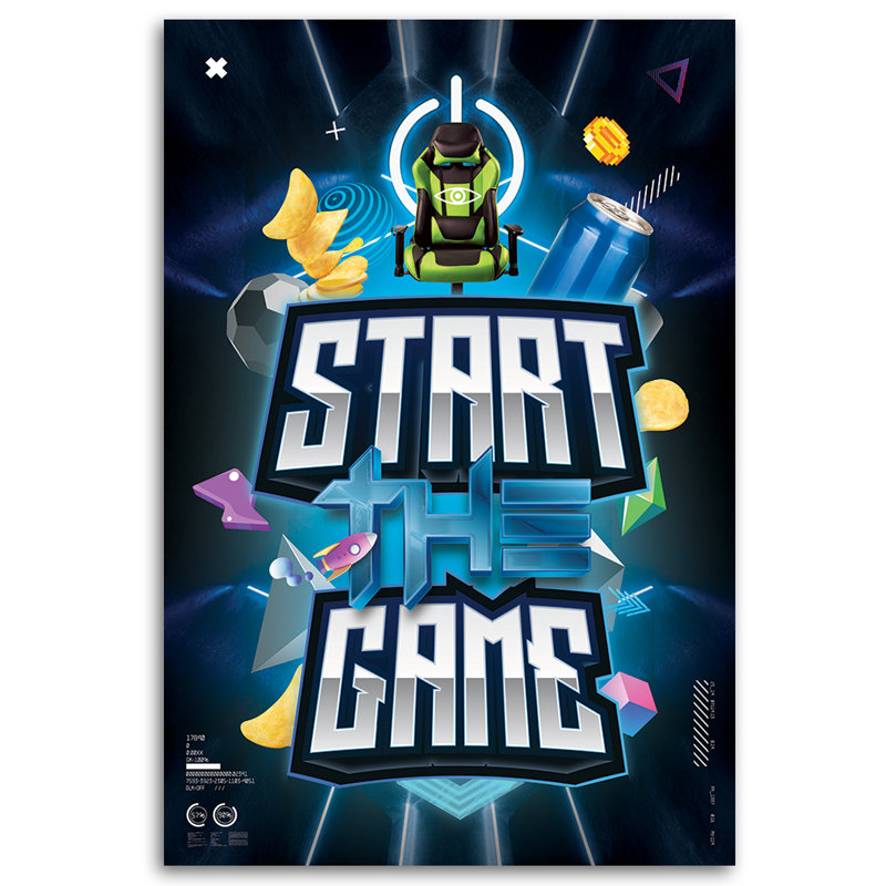 Gamer Game Console - Wrapped Canvas Print, 100cm H x 70cm W