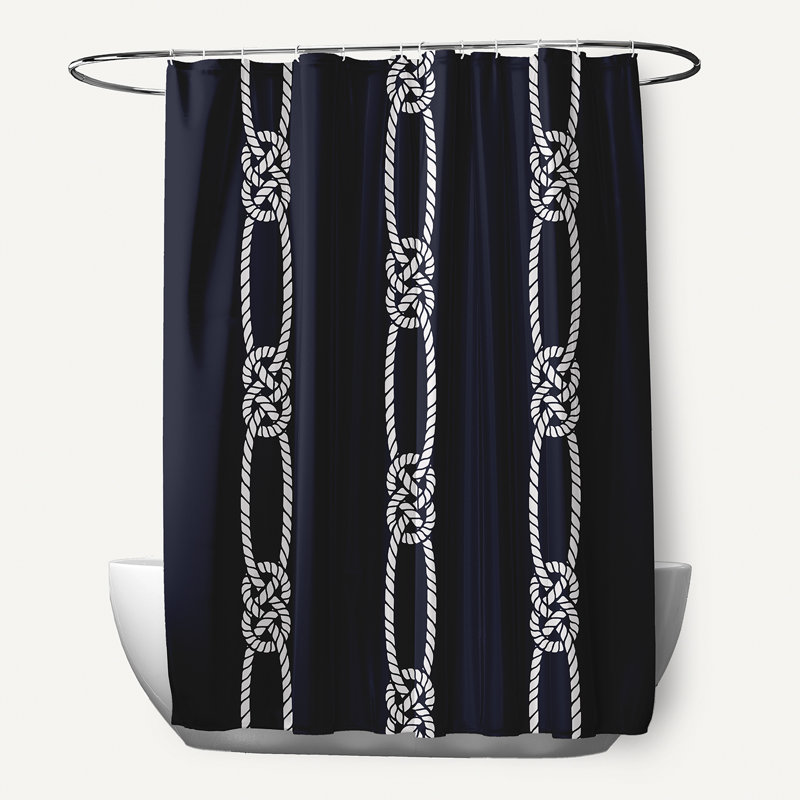 Rideau de douche simple Tom Foolery, Bleu marine