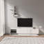 Modern White TV Unit with Wall Shelf, 70.9 x 15.0 x 23.6 Inches | 100% Melamine Coated Particle Board, Thickness: 0.7 Inches | Numerous Shelves, Wall-Mountable, Additional Storage, Stylish & Functional Design