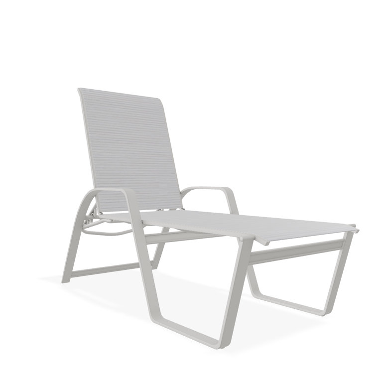 Holna Outdoor Rust-Resistant Metal Chaise Lounge