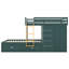Modern Storage Bunk Bed With Multiple Drawers, And Small Wardrobe-607954701