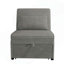 Chaise convertible en velours côtelé sans accoudoirs avec coussin-237070316