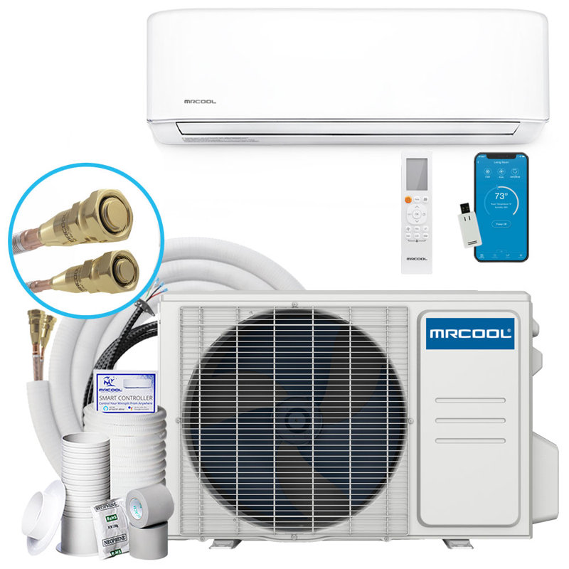 9,000 BTU Ductless Mini Split Air Conditioner with Heater, Remote and WiFi Control