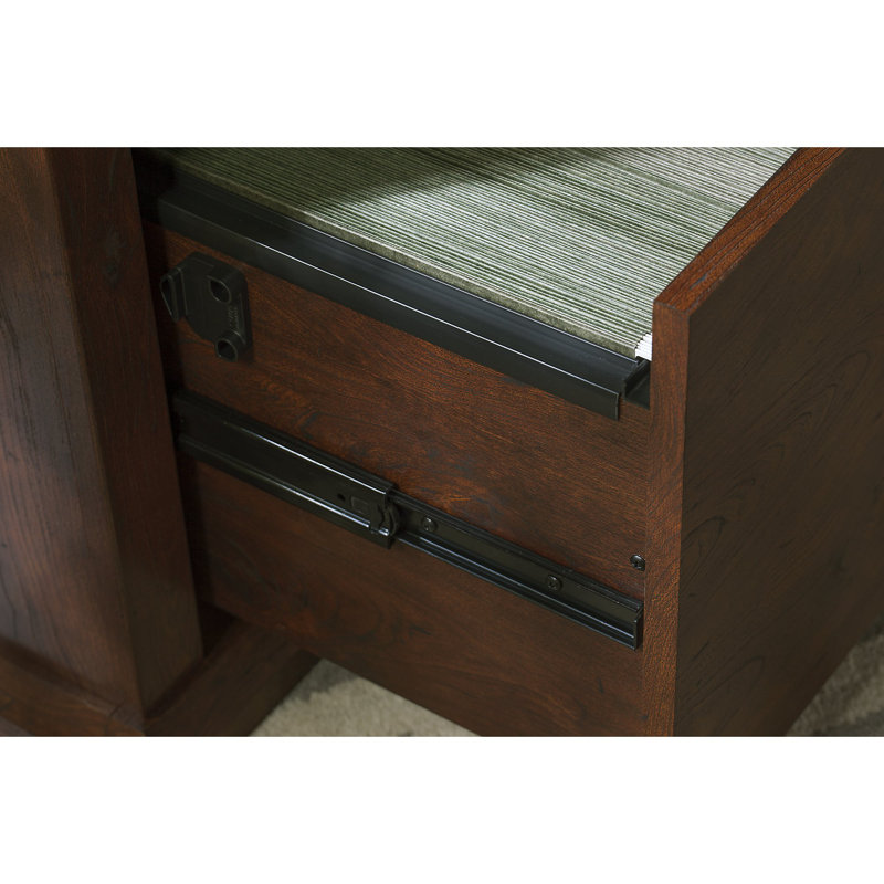 Huckins 3 Piece Computer Desk Office Set, Antique Cherry