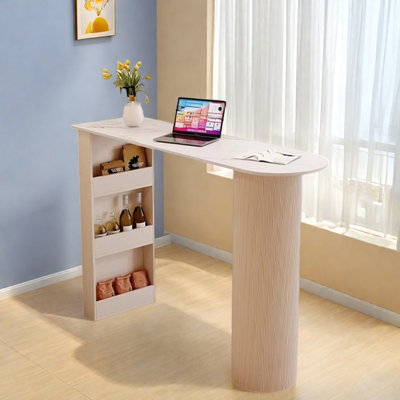 Simple household cream style bar table by Ivy Bronx