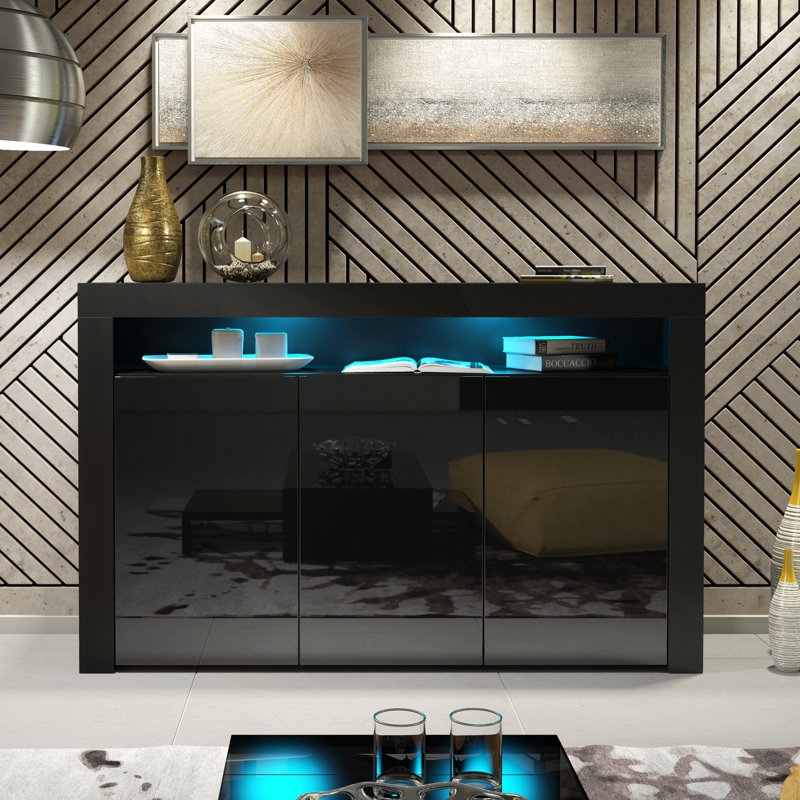 Argyro 393.7cm Sideboard, Black