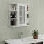 Armoire à pharmacie de salle de bain avec miroir, 3 tablettes réglables