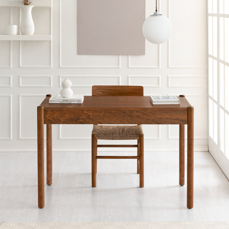 Bureau d'écriture avec tiroir de rangement Jacksonburg, Noyer
