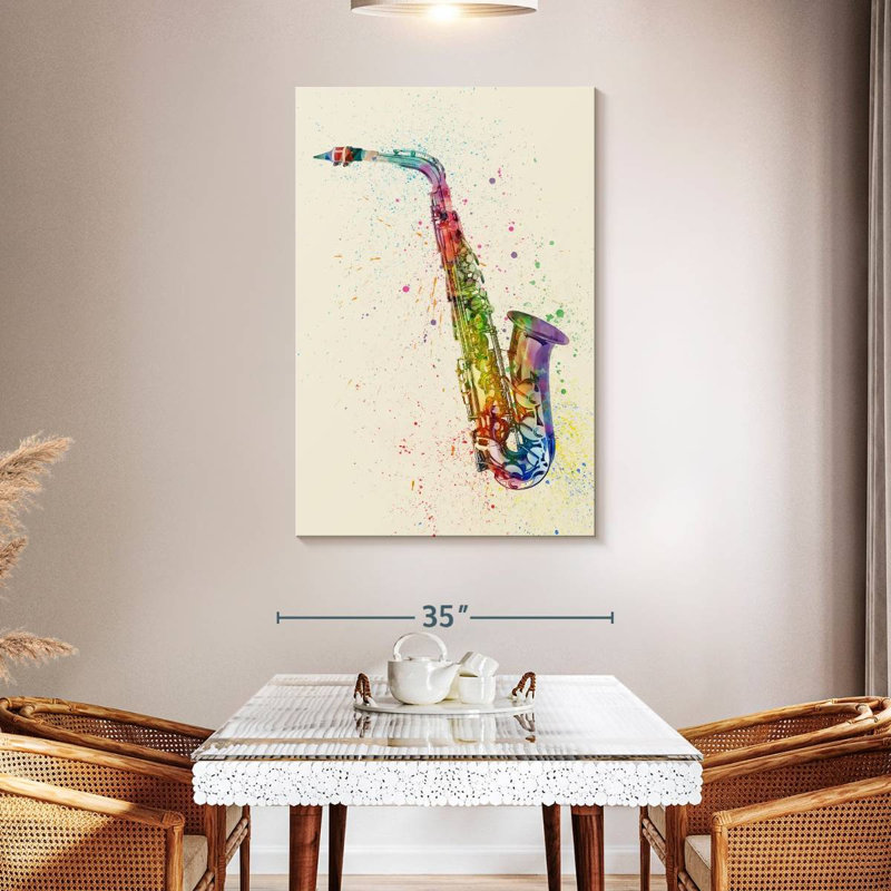 Abarca Saxophone Abstract I, 48" H x 32" W