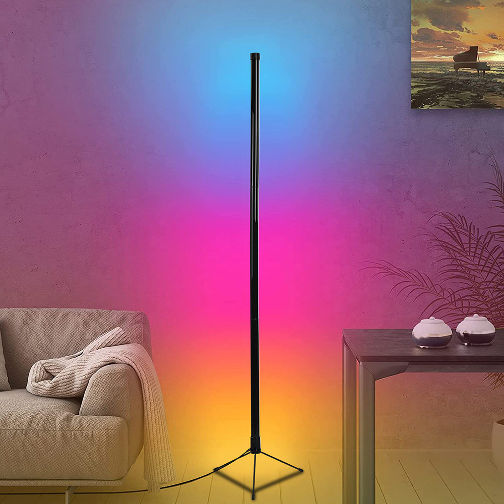 Wrought Studio Jutin 47.24'' LED Column Floor Lamp Set | Wayfair