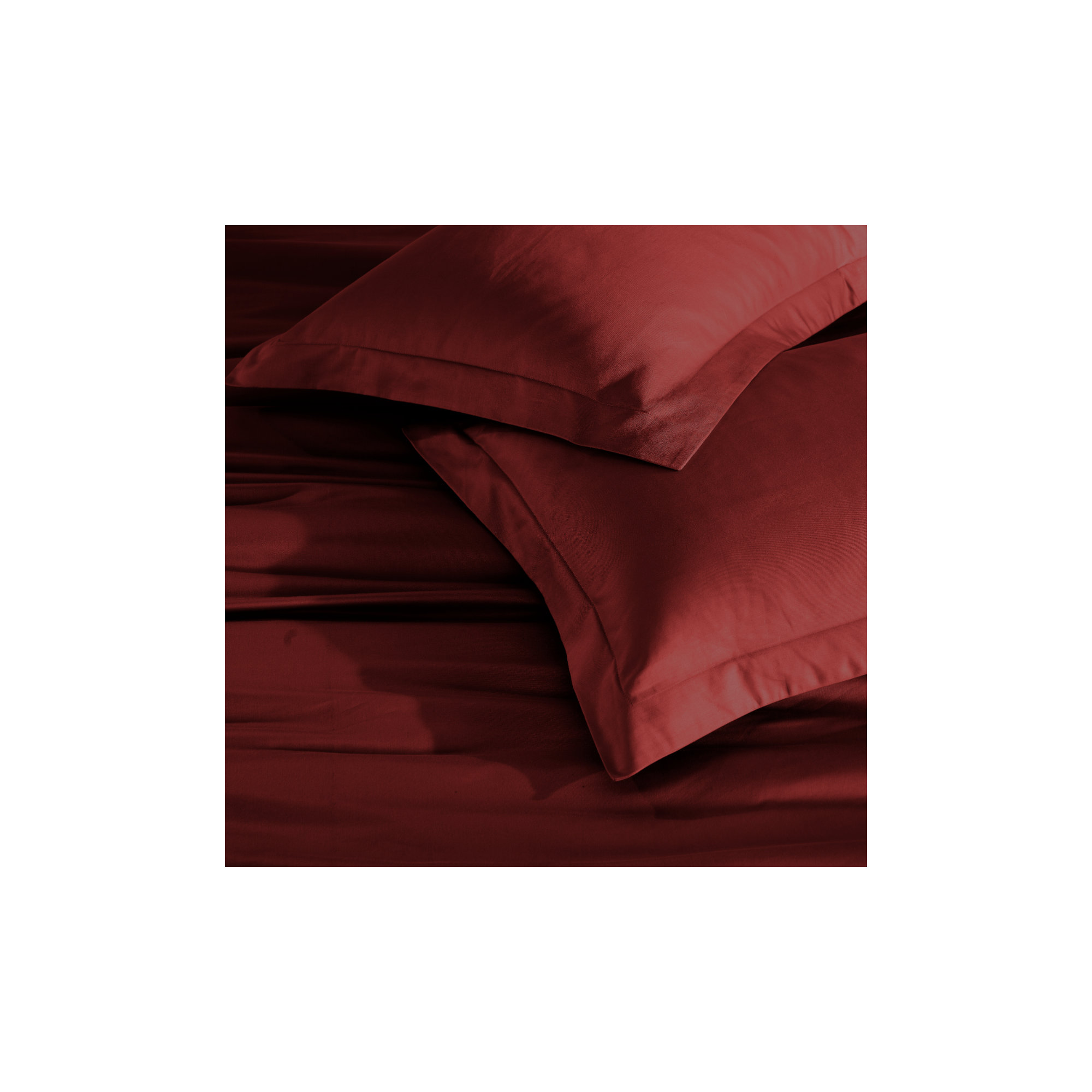 Duvet Cover Set, Burgundy, Twin Duvet Cover + 2 Standard Shams