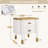 White Curved Profile 2-Drawer Nightstand, Exposed Leg Design Bedroom Storage End Table-741118529