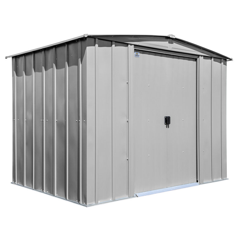 Remise de rangement Classic en acier, 8 x 6, gris flûte, Gris flûte