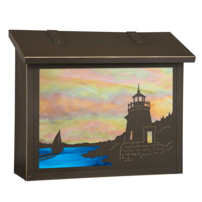 Coastal Cottage Brass Wall Mounted Mailbox