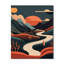 Horloge murale pin moderne avec montagnes en terre cuite II-282401881