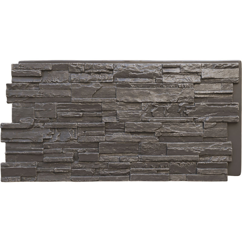 Panneau avec imitation de pierres EverStone Cascade, Gris ardoise
