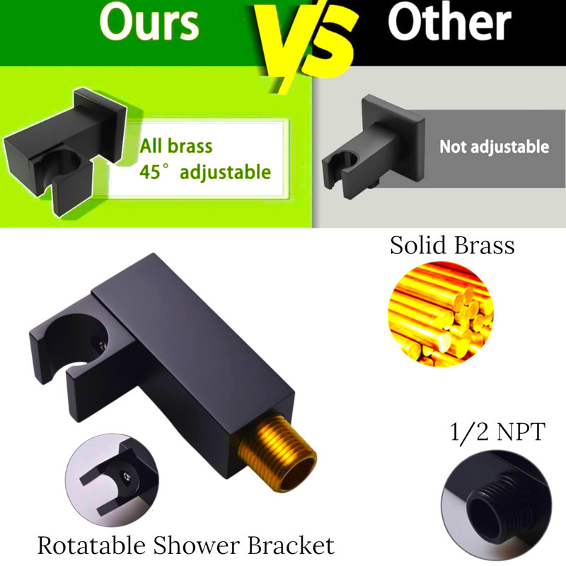 Complete Shower System with Rough-in Valve with 10 Inches Rain Shower Head, Matte Black