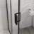 36 In.d X 36 In. W X 72 In. HCorner Shower Door With 1/4 In. Clear Tempered Glass, Sliding Opening Shower Enclosure , Black Finish Aluminum Framed