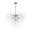 9 - Light Chandelier with Glass Accents