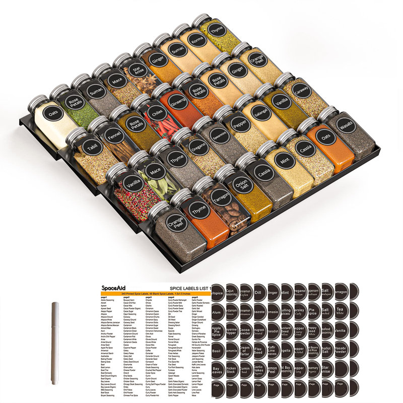 Cabinet System Spice Jar & Rack Set