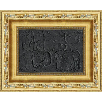 Textures in Black Framed Painting Canvas