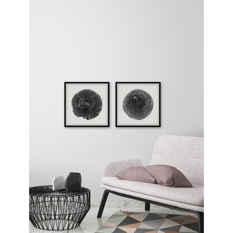 Charred - 2 Piece Single Picture Frame Print Set, 41cm x 41cm x 3.81cm