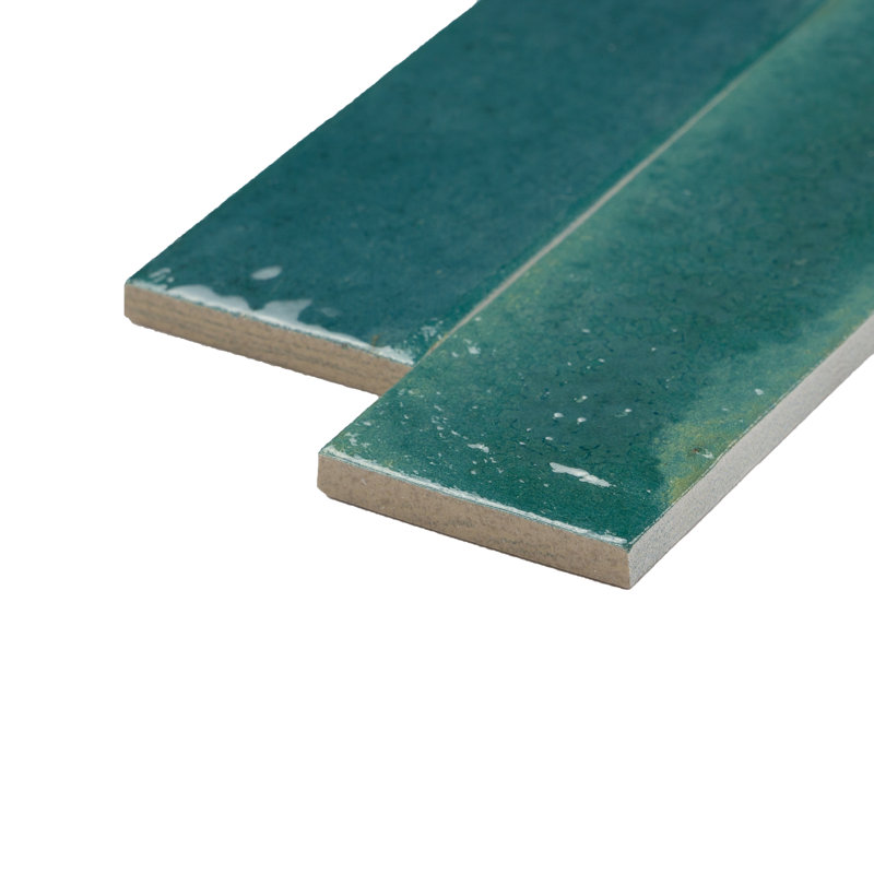 Carrelage style métro en porcelaine italienne 2,5 "x 9,5" Look Series, Turquoise