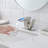 Brushed Nickel Bathroom Tap, Led , Waterfall Spout, Deck Mounted One Hole, Single Handle, Hot Cold Water Mixing Tap With Led, Hole Mount, Mixer