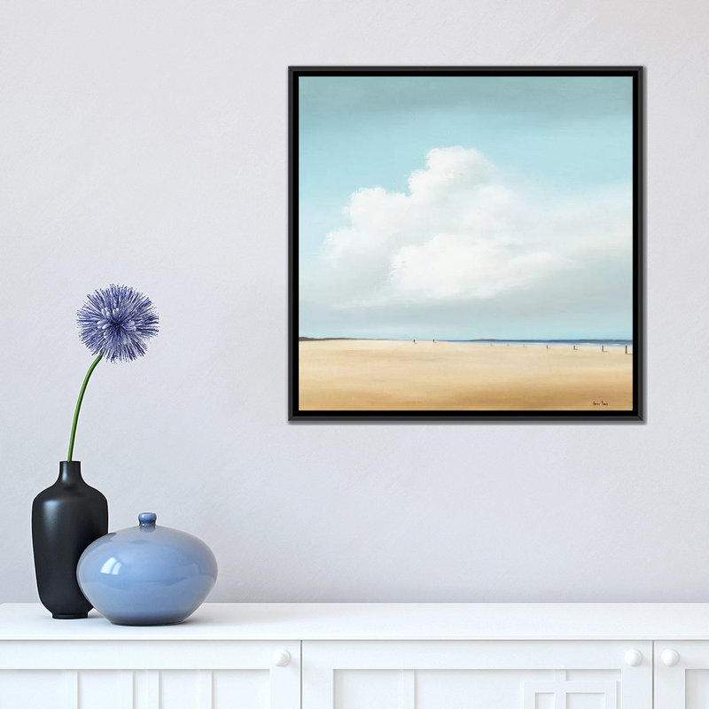 «Walking II», reproduction sur toile, H 18 po x l 18 po x P 1,5 po, Toile encadrée noire, Pas de tapis