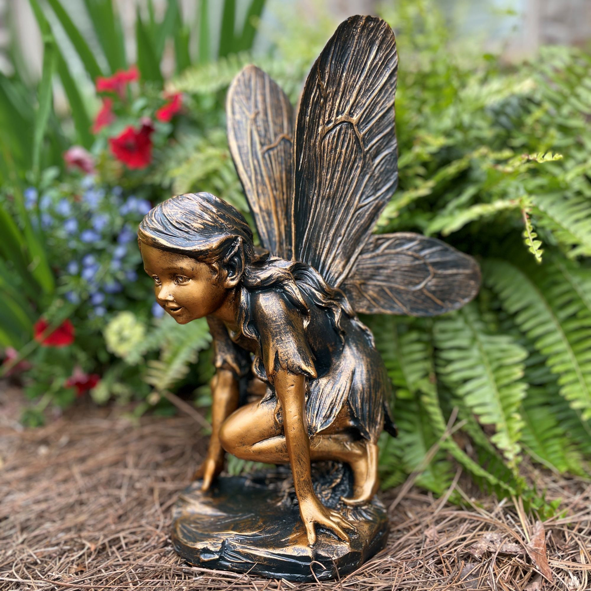 HomeStyles Suffolk Fairy Butterfly Garden Statue | Wayfair