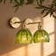 2pcs Single Head Glass Light Luxury Gold Antique Bronze Wall Lamp